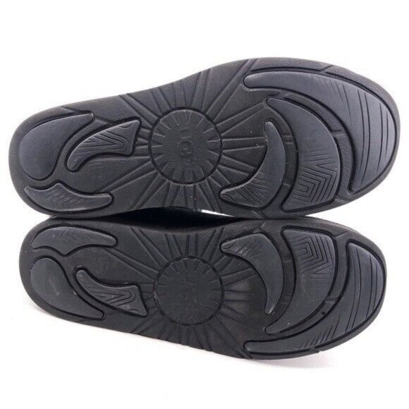 UGG Sumner Black Leather Sheepskin Winter Boots 9 - Picture 7 of 13